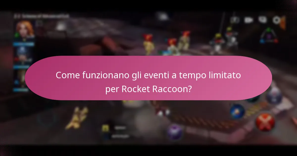 Come funzionano gli eventi a tempo limitato per Rocket Raccoon?