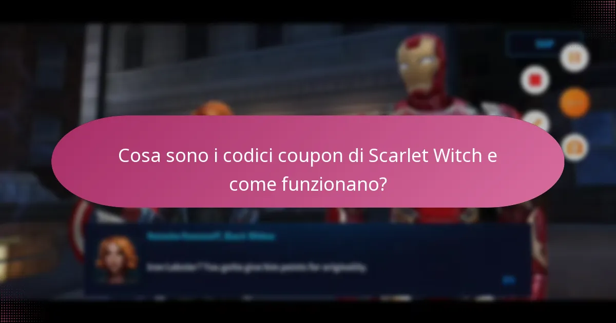 Quali ricompense uniche posso ottenere con i codici coupon di Scarlet Witch?
