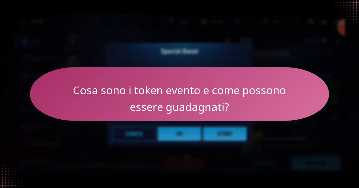 Cosa sono i token evento e come possono essere guadagnati?