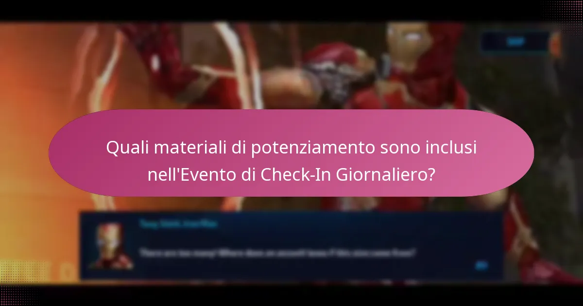 Quali materiali di potenziamento sono inclusi nell’Evento di Check-In Giornaliero?